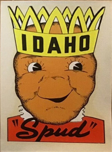 (image for) Idaho (4) SPUD Vintage Vacation Stickers